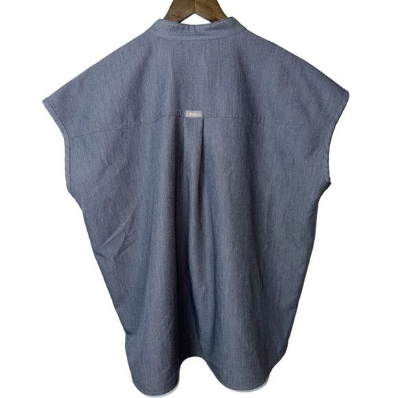 Figs Technical Collection Collared Sleeveless Scrub Top Gray Woman’s M - Picture 4 of 9